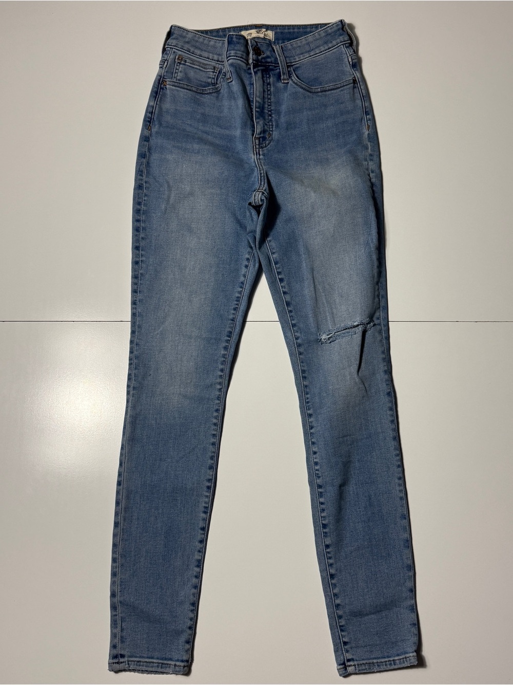 Madewell Curvy Roadtripper Skinny Jeans Women's 25 Tall High Rise Blue Denim